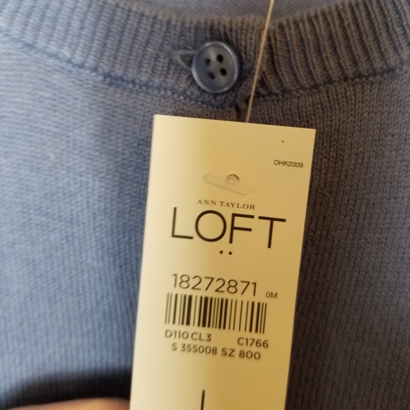 Ann Taylor Loft Cotton 3/4Sleeve Button Down Cardigan NWT - Picture 6 of 10